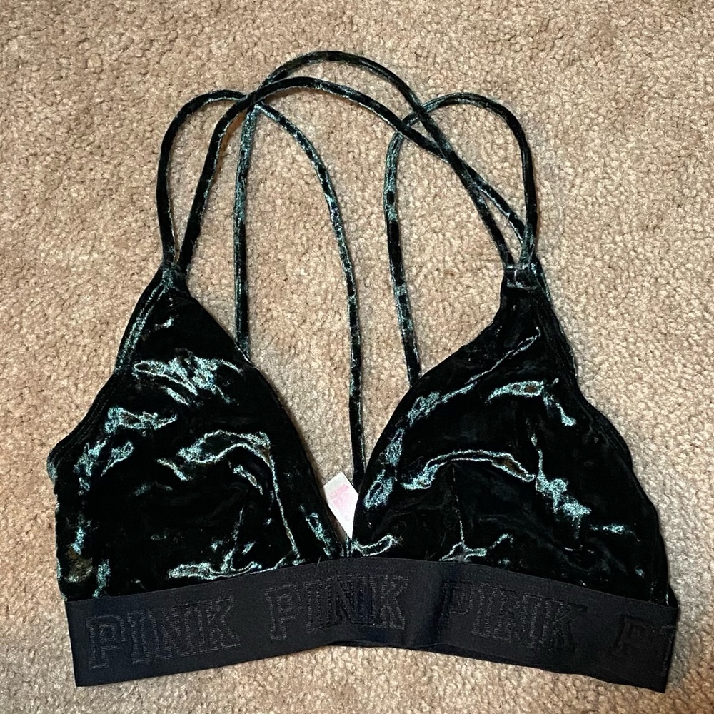 PINK velvet bralette
